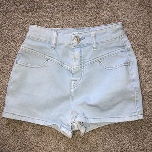 High rises, baby blue BDG shorts